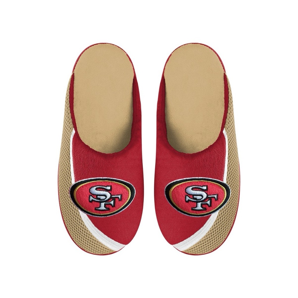 FOCO • NFL Men's NFL San Francisco 49ers 2022 Big Logo Slippers • Men’s M (9-10)